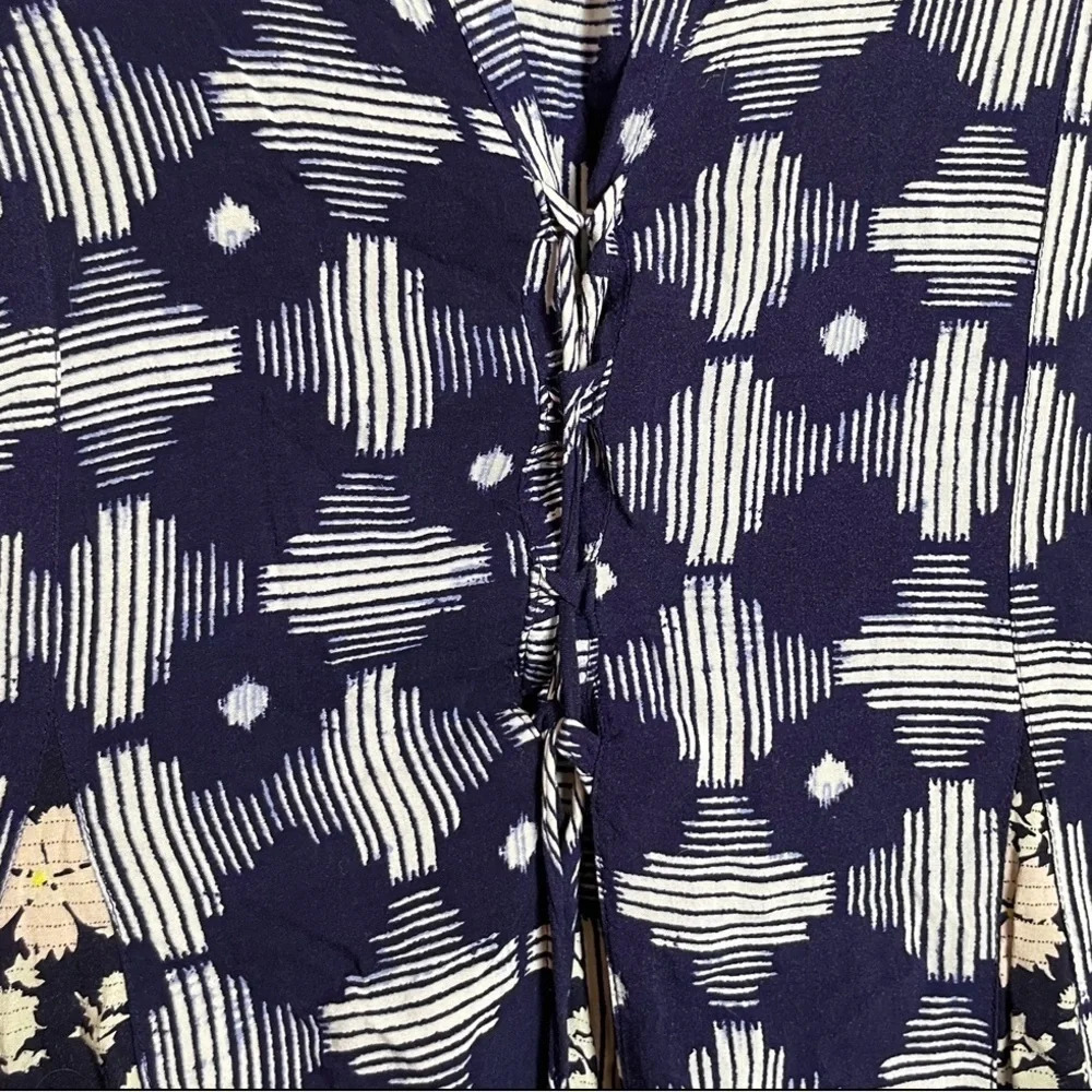 Anthropologie Dress Women’s Sz Small Maeve Indiga Patchwork Boho Corset Tassel - Picture 9 of 12